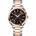 Two-tone metal watch with dark dial, date, and 41mm case